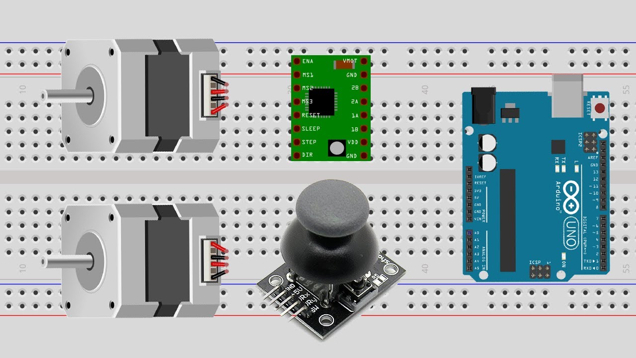 Controllo di due motori passo passo con Arduino e un Joystick
