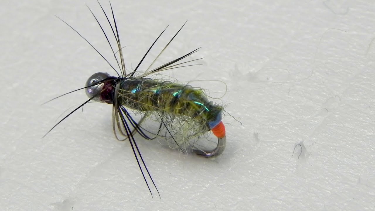 Мушка на хариуса со спинкой из голографической пленки. Изготовление