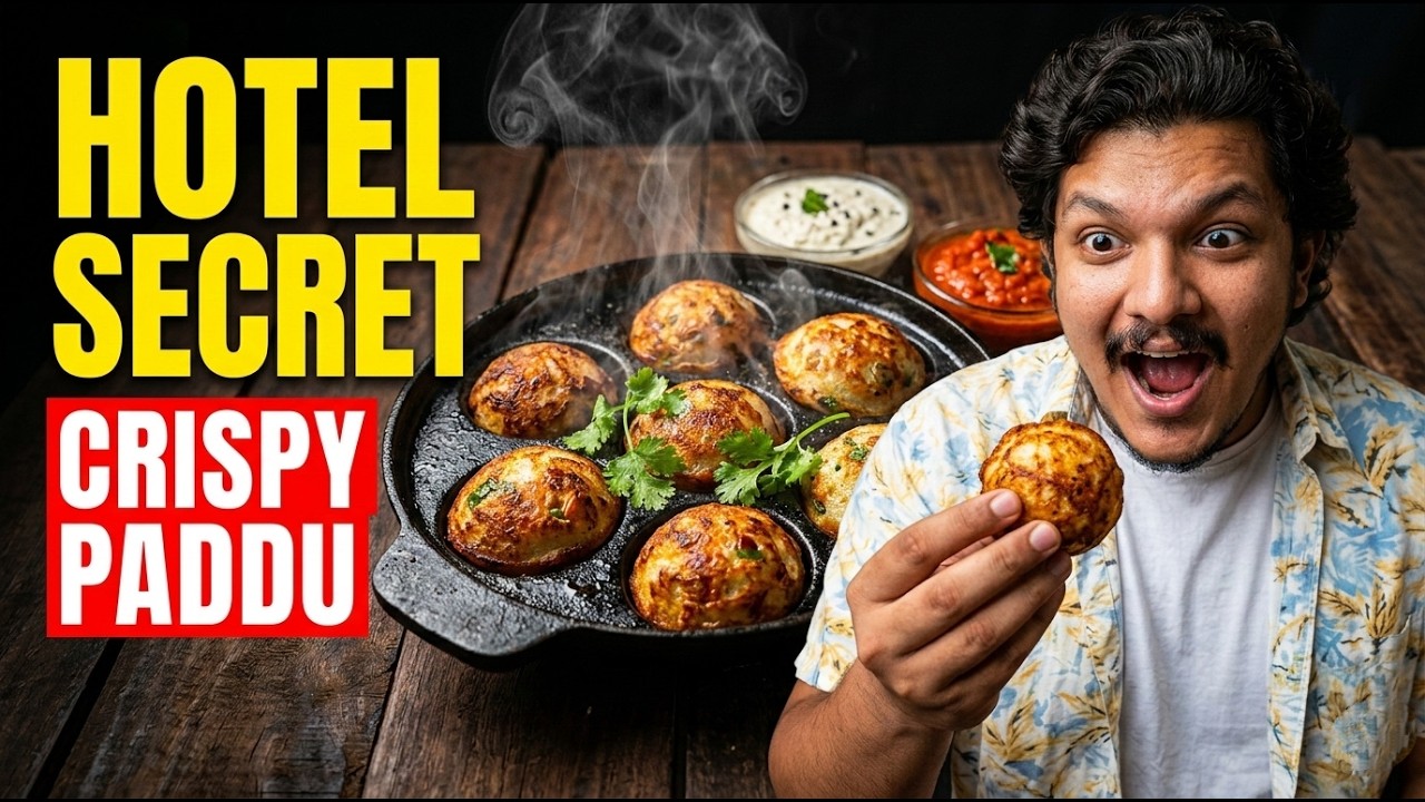 🤫 Hotel Style CRISPY Masala Paddu | The REAL Secret for Perfect Hotel Style Paddu Batter