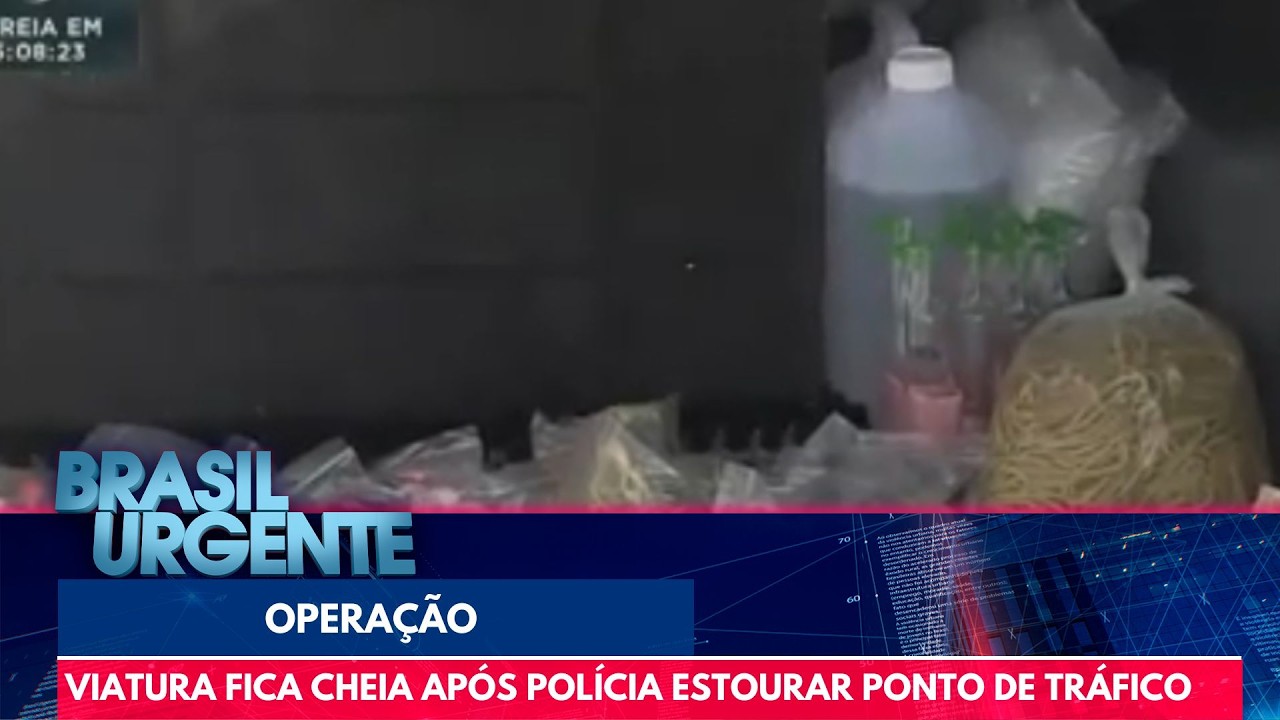 Polícia apreende drogas e lota porta-malas de viatura | Brasil Urgente