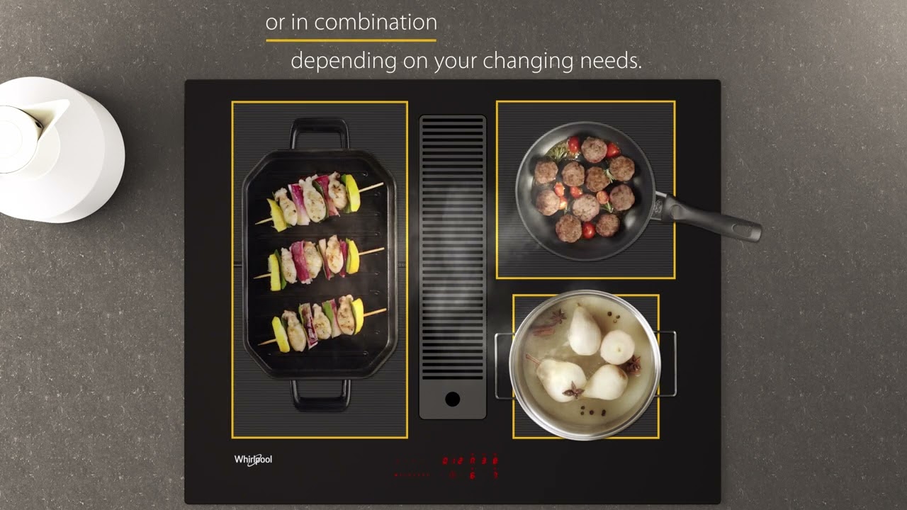 WHIRLPOOL - NUOVO PIANO COTTURA INDUZIONE CON CAPPA INTEGRATA DA 65 CM