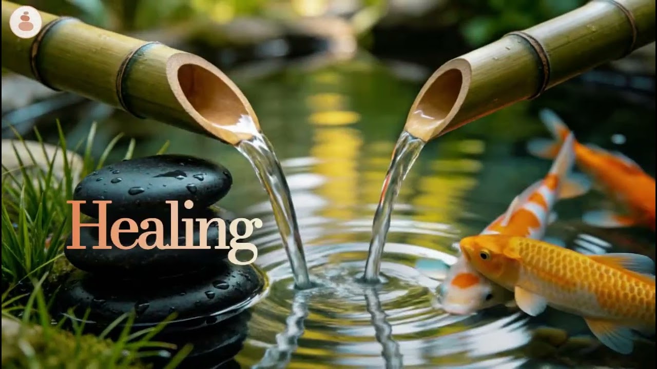 Tranquil Water Fountain Sounds 🌊 Stress Relief, Meditation & Study Music