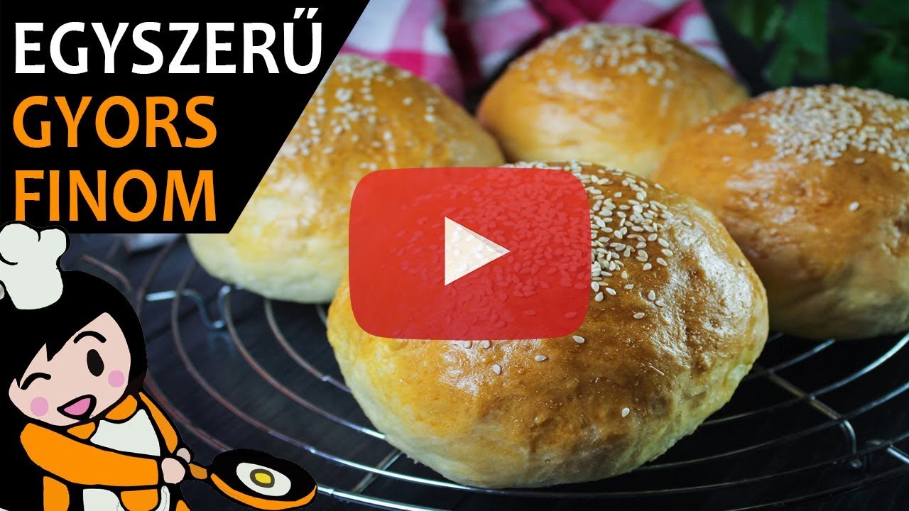 Hamburger zsemle - Recept Vide&oacute;k