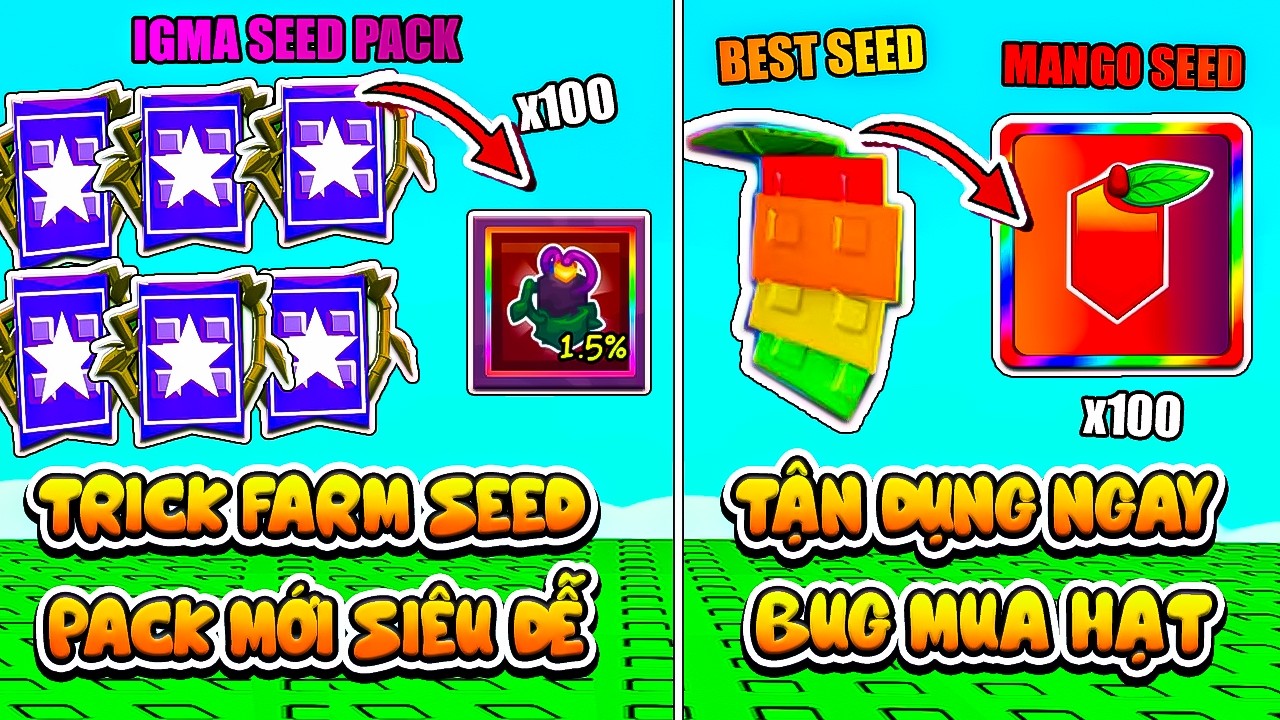 LẠM DỤNG NGAY TRICK NÀY ĐỂ FARM SEED PACK MỚI VÀ HẠT MANGO NHƯ HACK TRONG UPDATE MỚI GARDEN HORIZONS