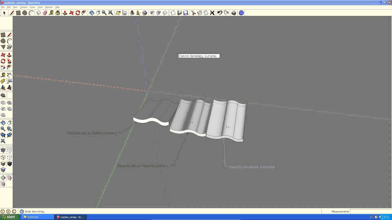 Rauksles zemelapyje Google sketchup