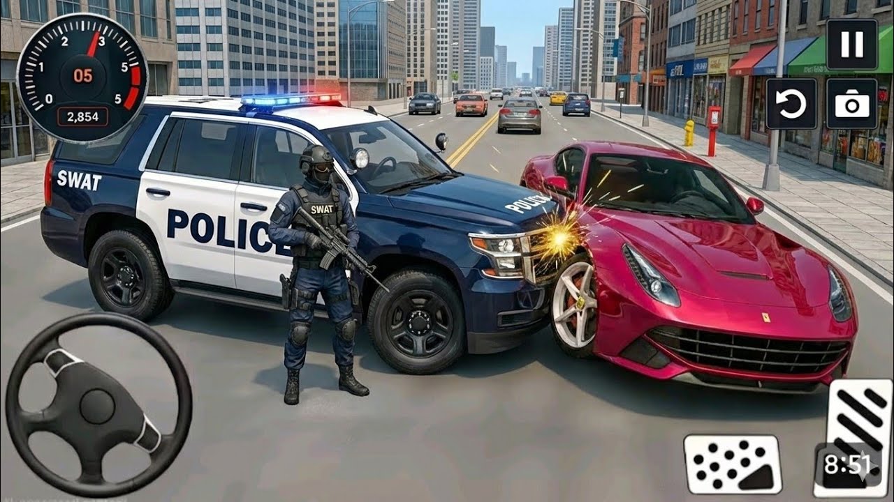 Police Car Chase Simulator 3D - Open World Police Chase | Realistic Android Gameplay 