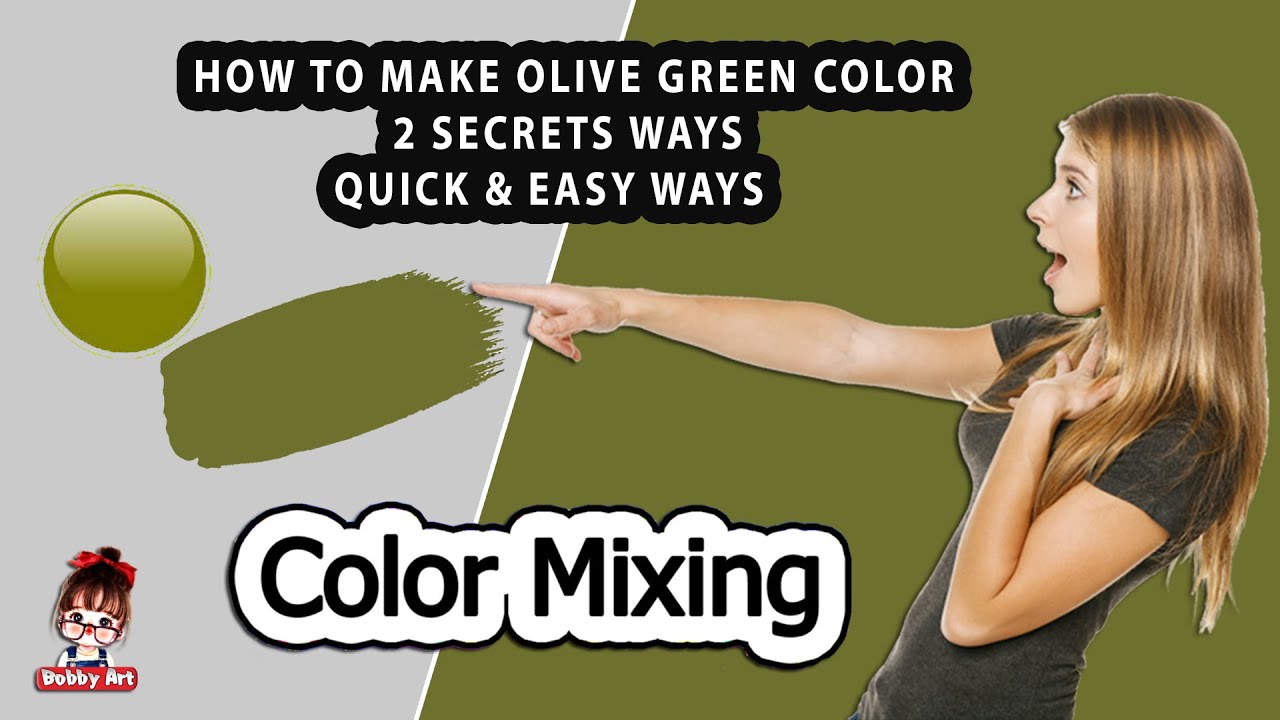 Olive Green Color | How to Mix Olive Green paint / Two secrets ways | Color Mixing - Acrylic & Oil