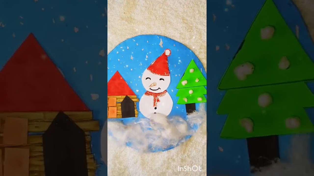 christmas series -11 #chirstmascraft #snowman #christmassnowman #diy #trendingshorts #artandcraft