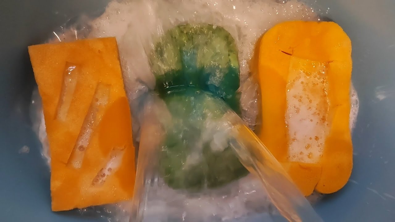 ASMR _ Sudsy, bleach sponges squeezing 🧽 Sponge ripping