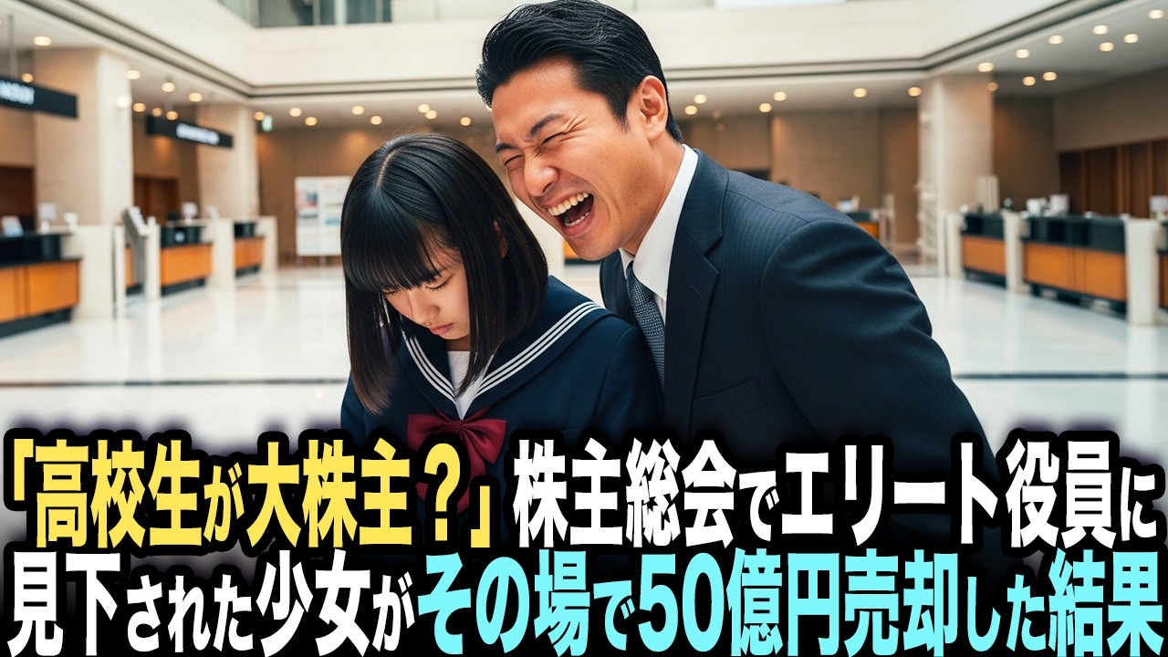 「高校生が大株主？大人をなめんなｗ」制服姿で株主総会にきた16歳の少女を追い出したエリート役員→少女「分かりました」その場で50億円全株を売却した結果