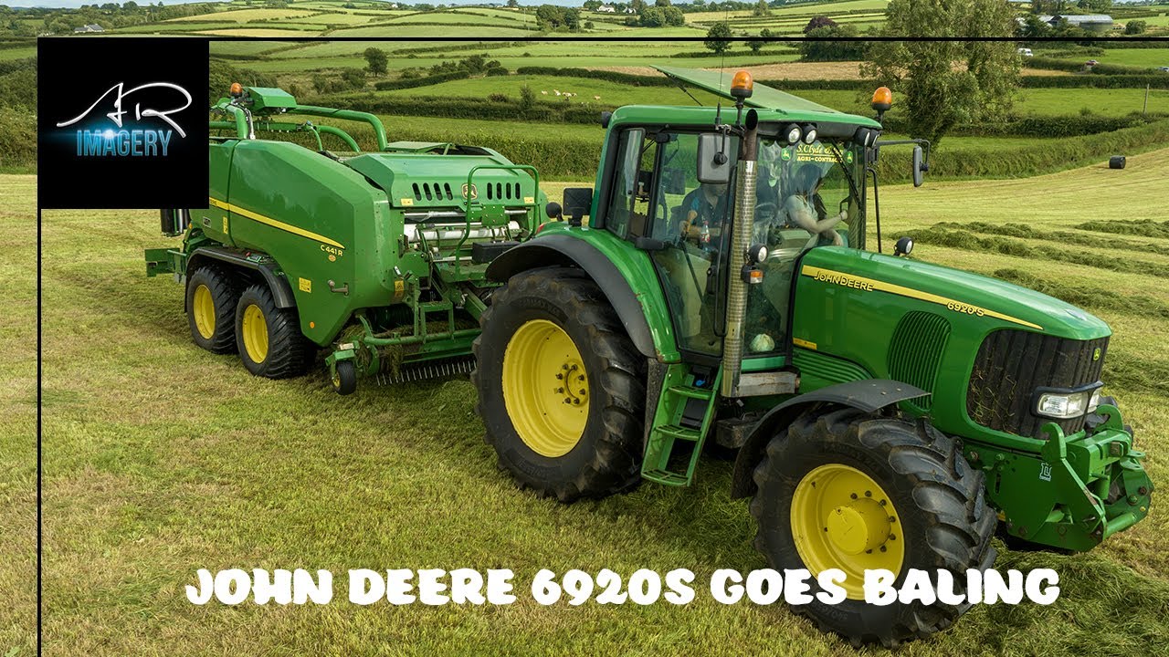 John Deere 6920s on the combi baler