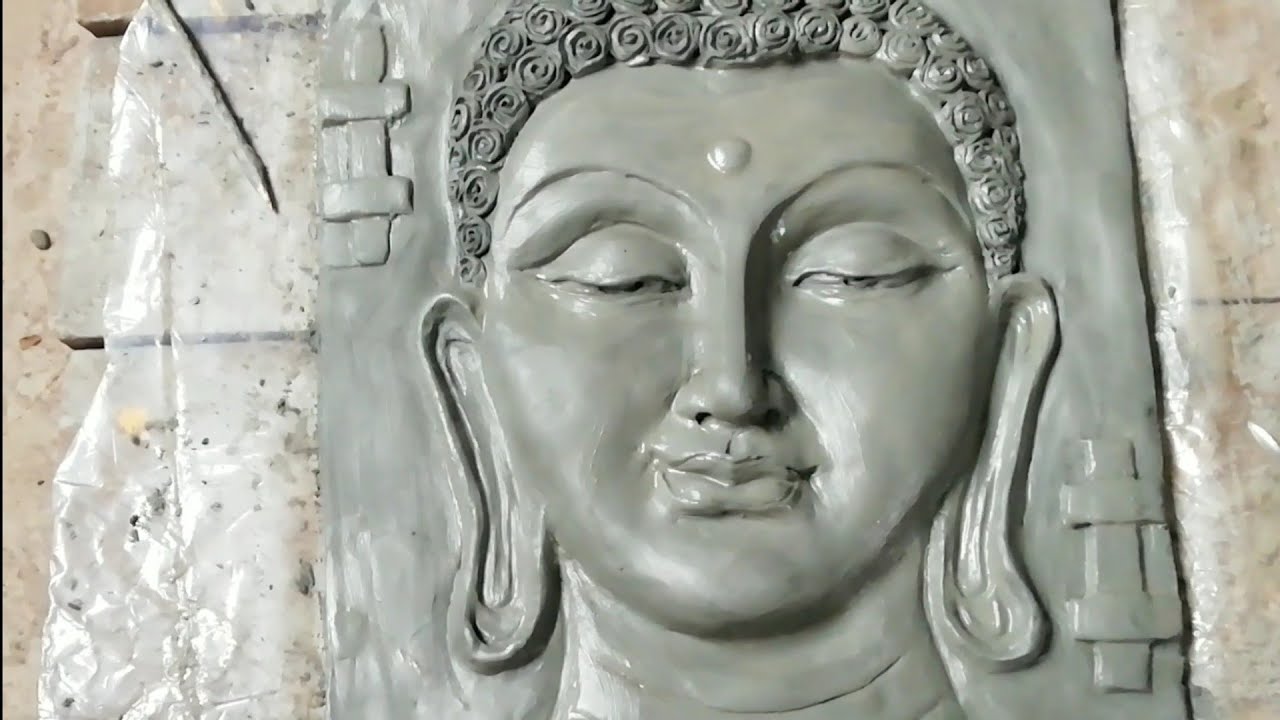 Buddha face with clay | Easy Making Process | you can try at home | goutam buddha face art