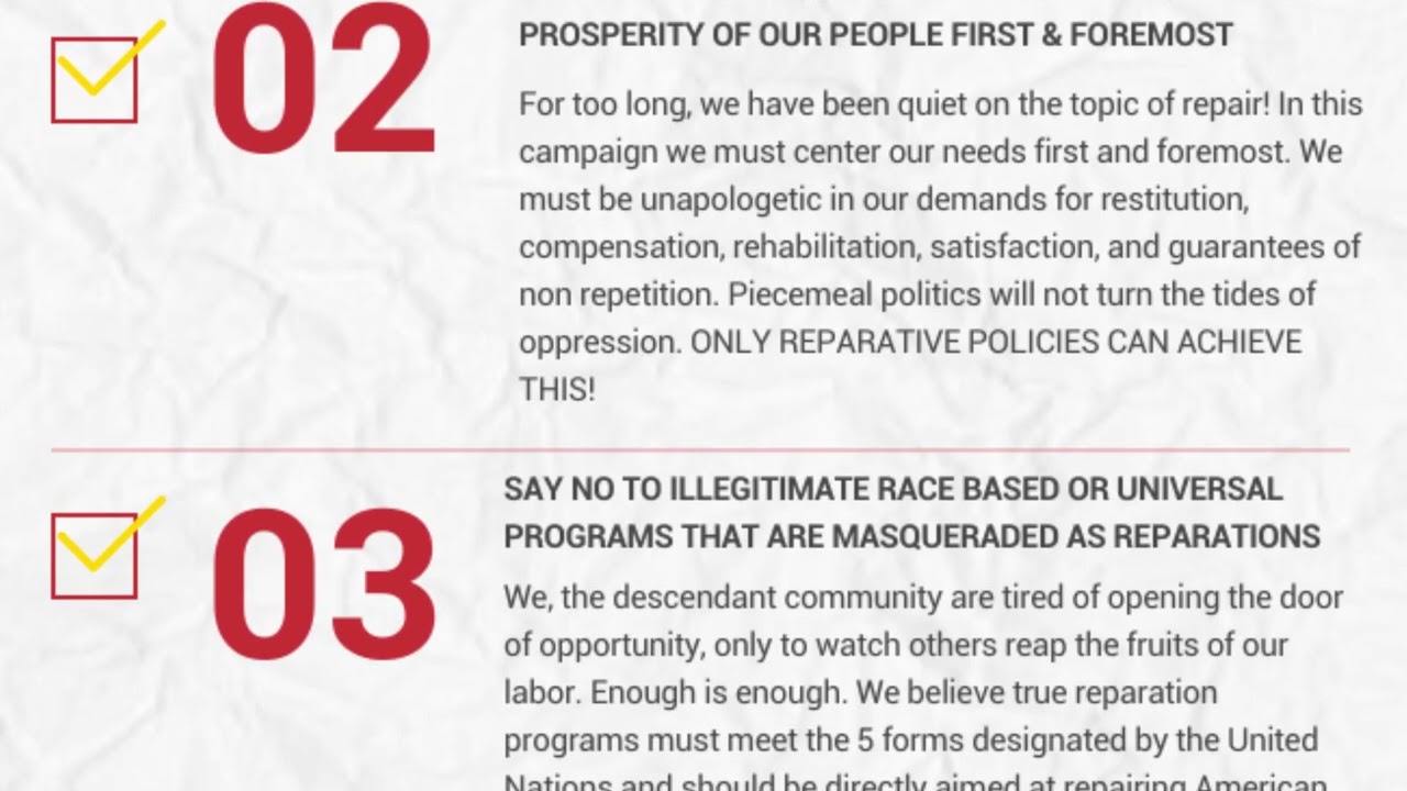 Reasons to support lineage based reparations