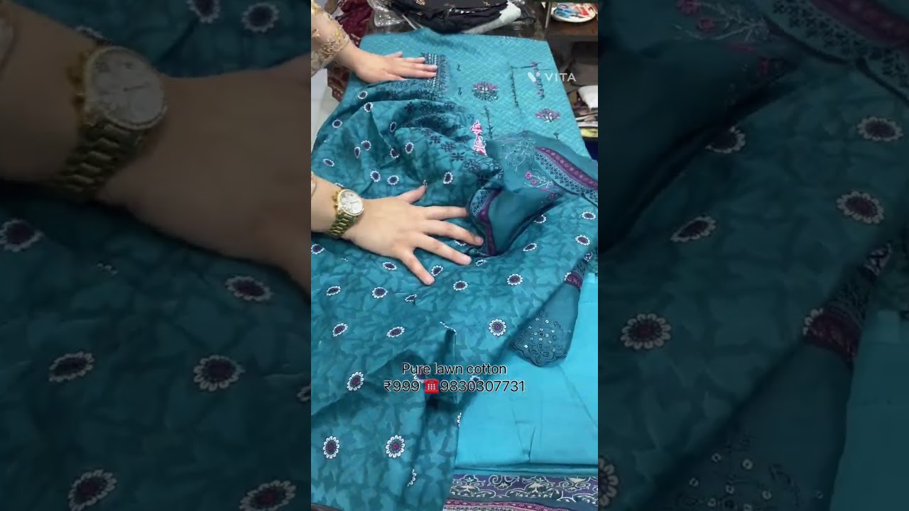 ₹999 soft pure embroidered cotton | Summer wardrobe essentials | pakistani suits in kolkata