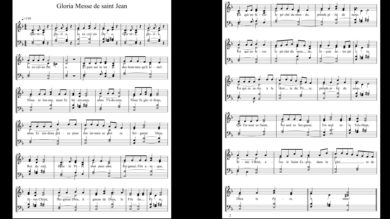 Gloria Messe de Saint Jean