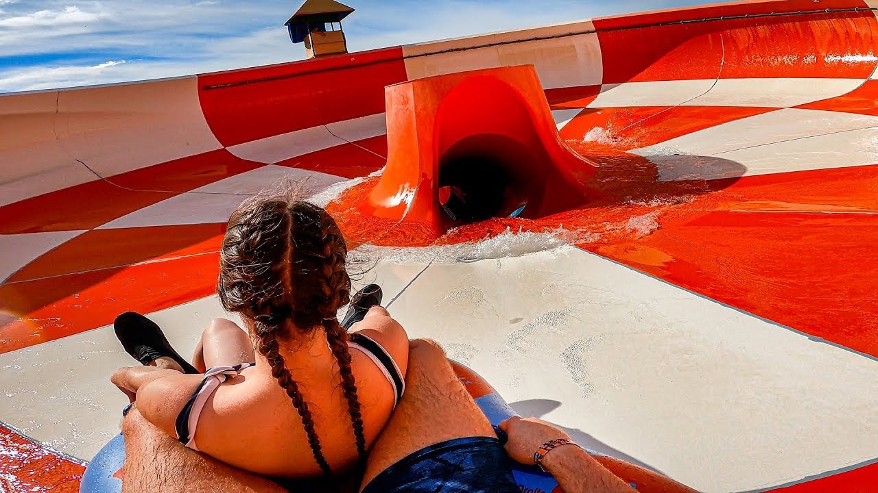 GIANT Space Bowl Water Slide Jungle Aquapark / Neverland Hurghada