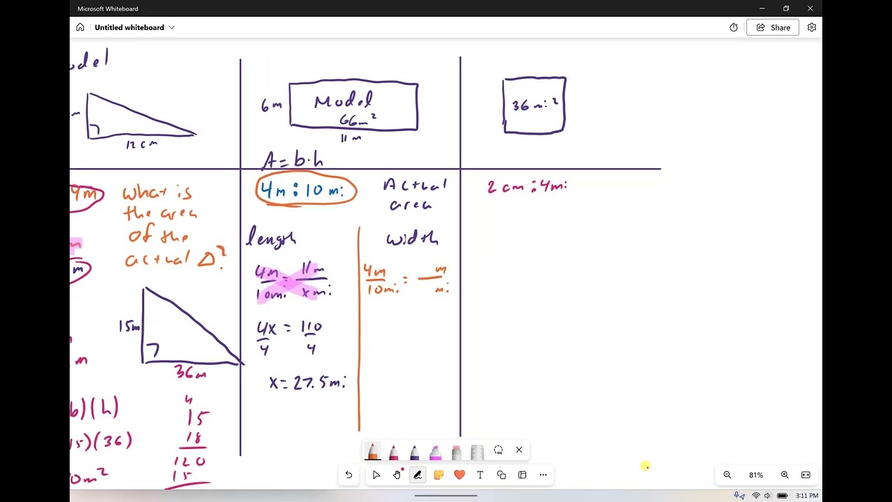 Using scale to calculate area