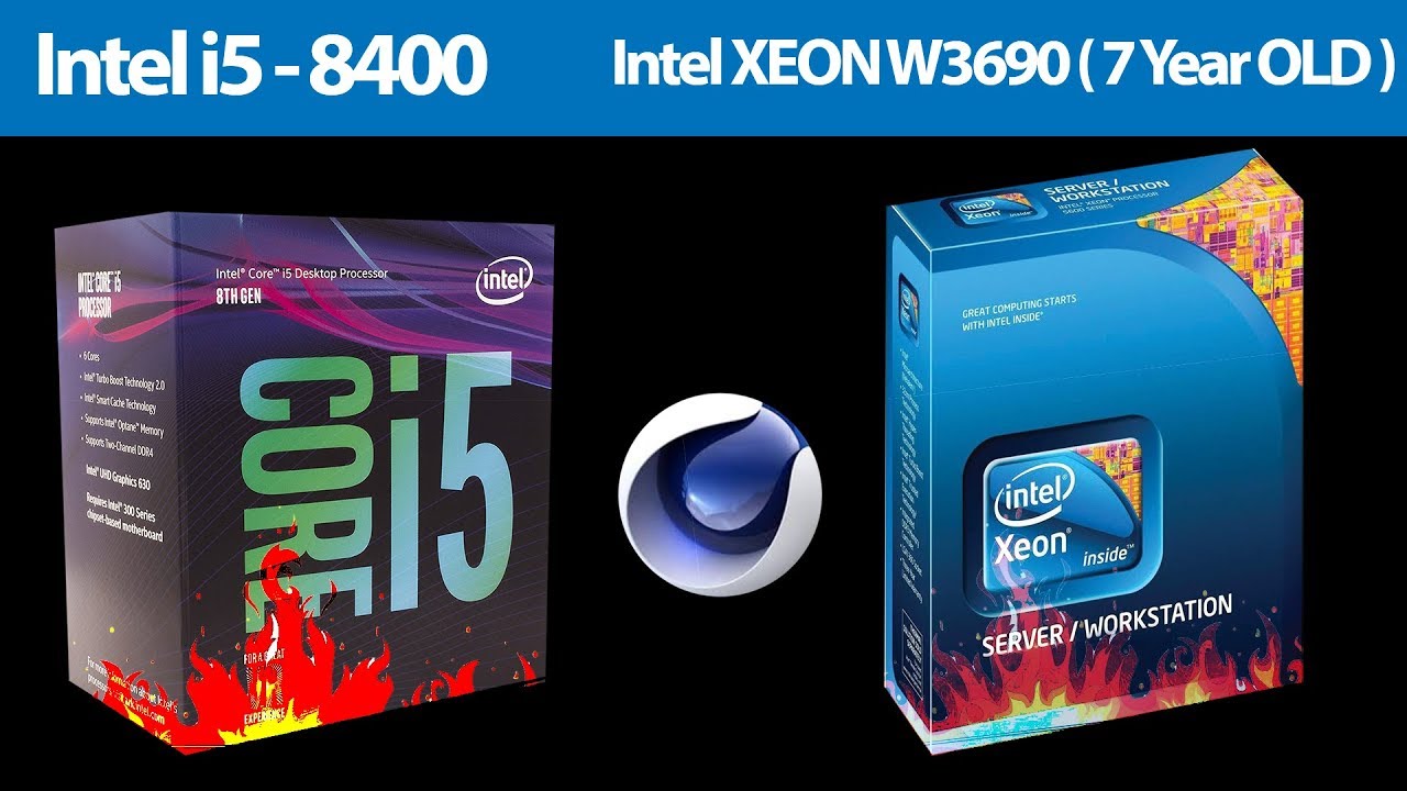 (6 cores ) Intel i5 -8400 vs xeon W3690 Cinebench Test [ 7 years Gap ]