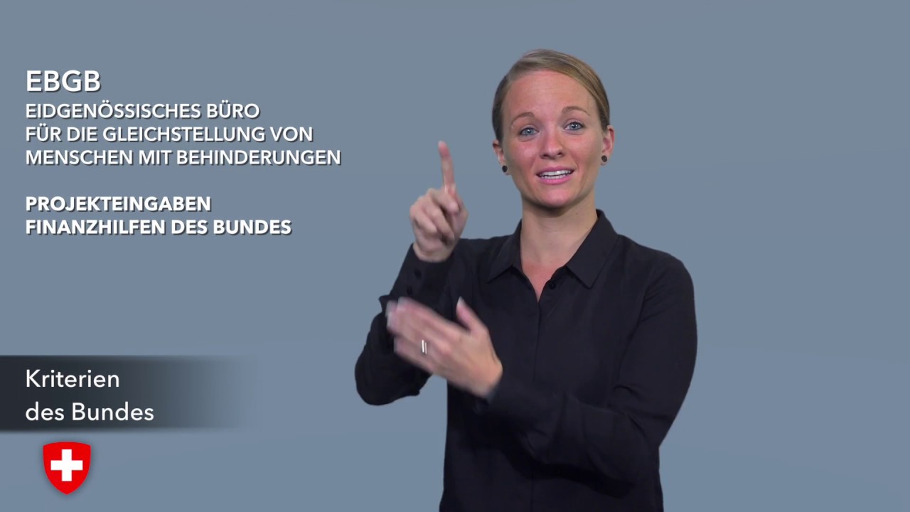 Projekteingaben Finanzhilfen Bund: Eid. B&uuml;ro f&uuml;r die Gleichstellung von Menschen mit Behinderungen