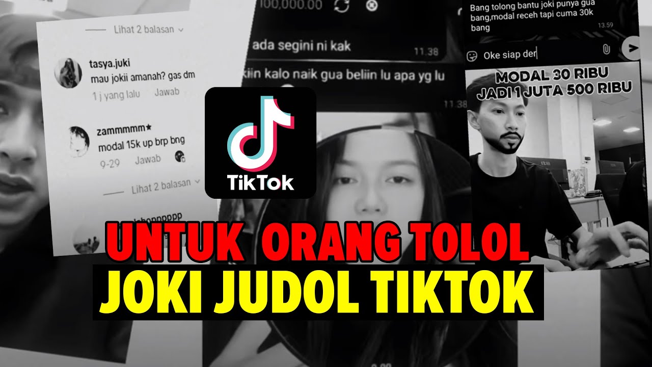 ORANG T0L0L PERCAYA JOKI JUDI ONLINE TIKTOK