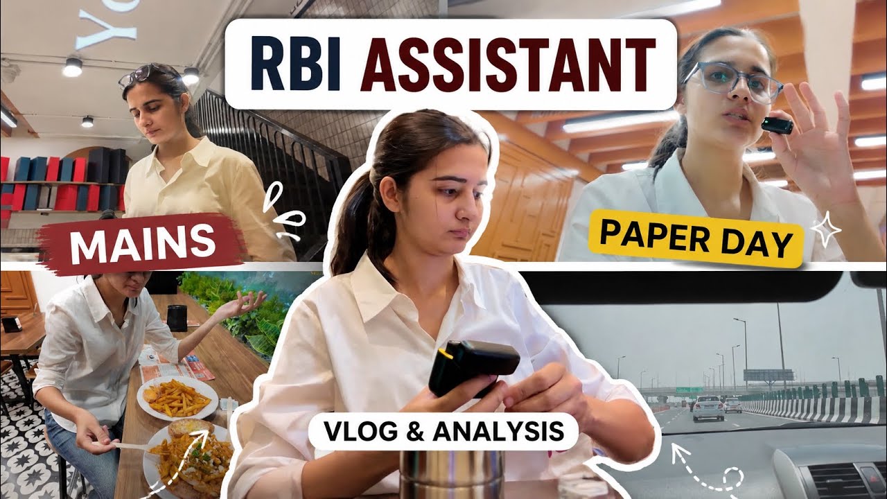 RBI Assistant Mains Exam Day Vlog 📚 | Paper Analysis