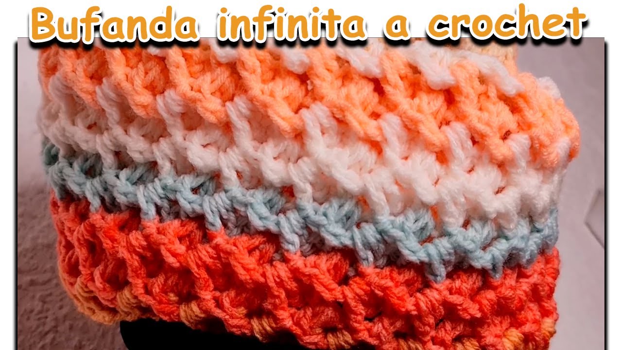 🧶❤ Легко и быстро связать крючком ШАРФ-БЕСКОНЕЧНОСТЬ шаг за шагом