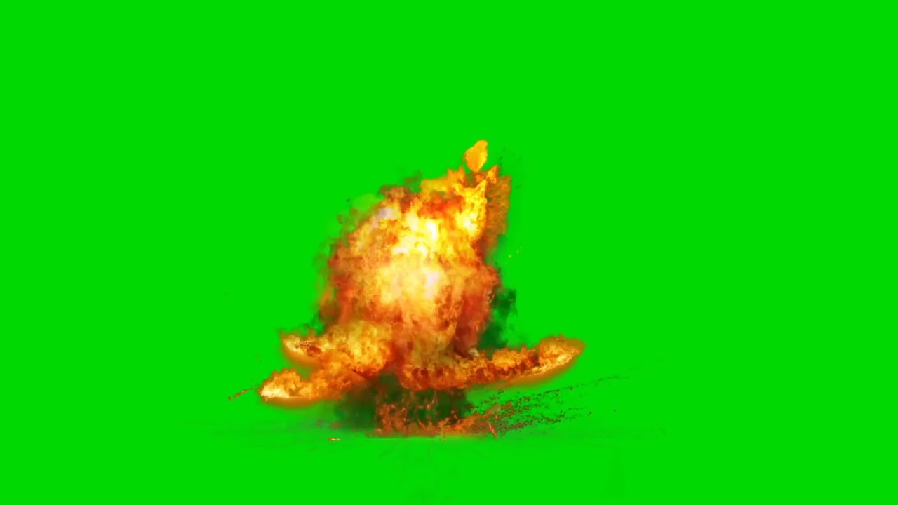 Fond vert explosion pour montage vidéo