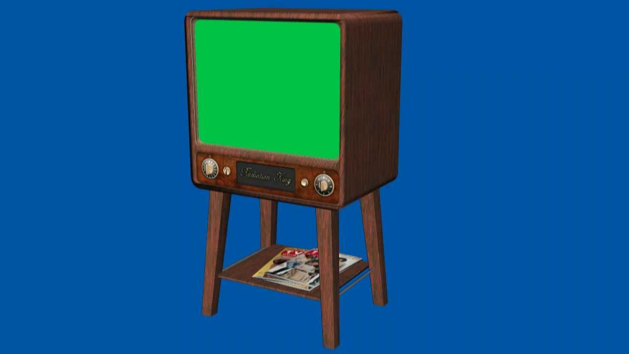 vintage TV - green screen effects - free use