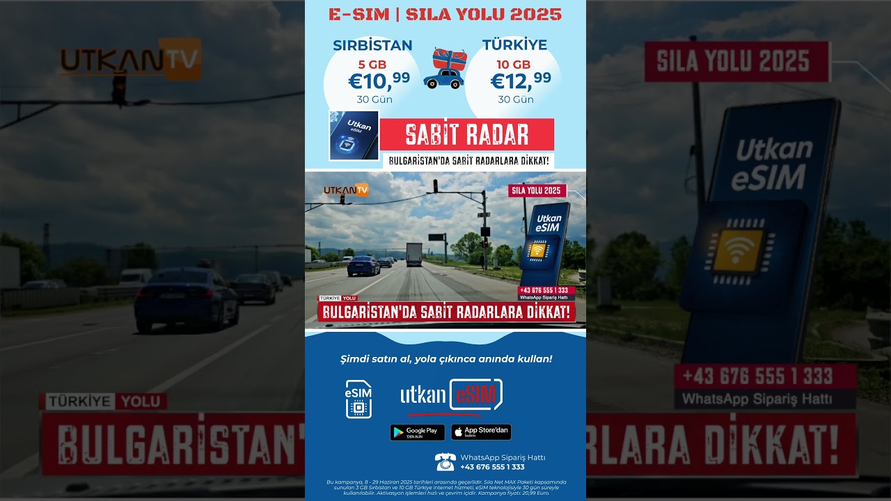 Sıla Yolu 2025 | Aman Dikkat! Bulgaristan Yollarında Sabit Radar Noktası | Utkan eSIM #shorts