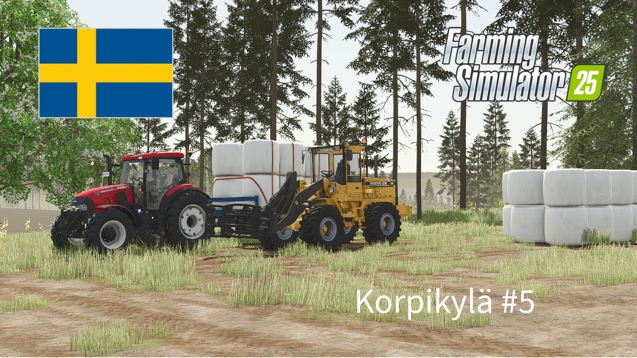 Picking up bales! Korpikylä #5  FS25