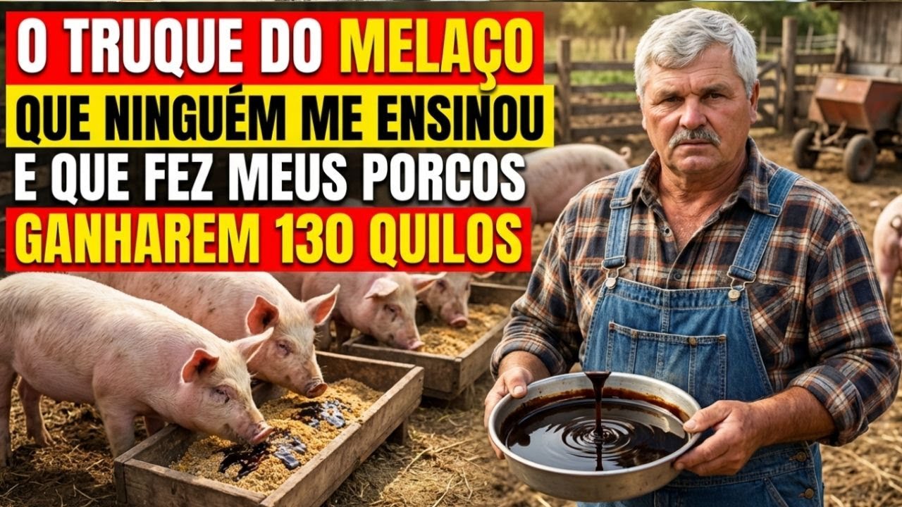 O truque do melaço que ninguém me ensinou e que fez meus porcos ganharem 130 quilos