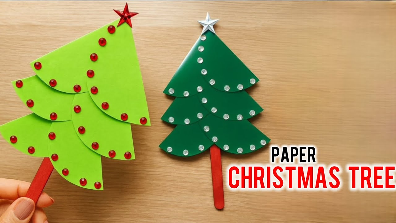 DIY Cute Paper Christmas Tree | Easy Craft Tutorial🎄