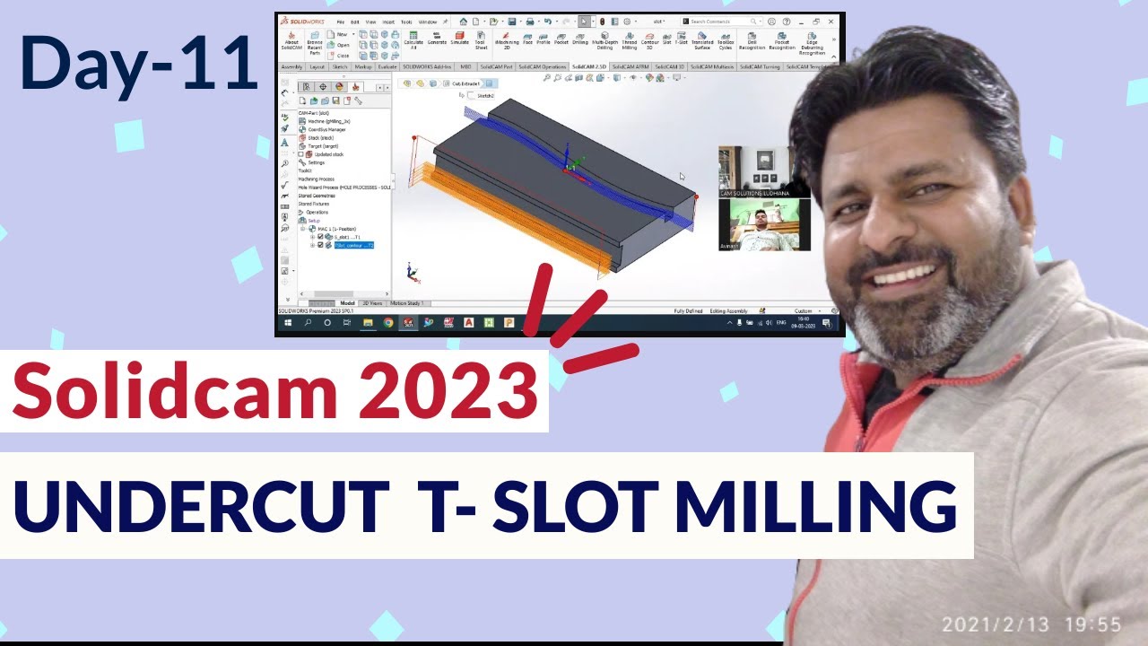 solidcam 2023 slot milling and t- slot milling
