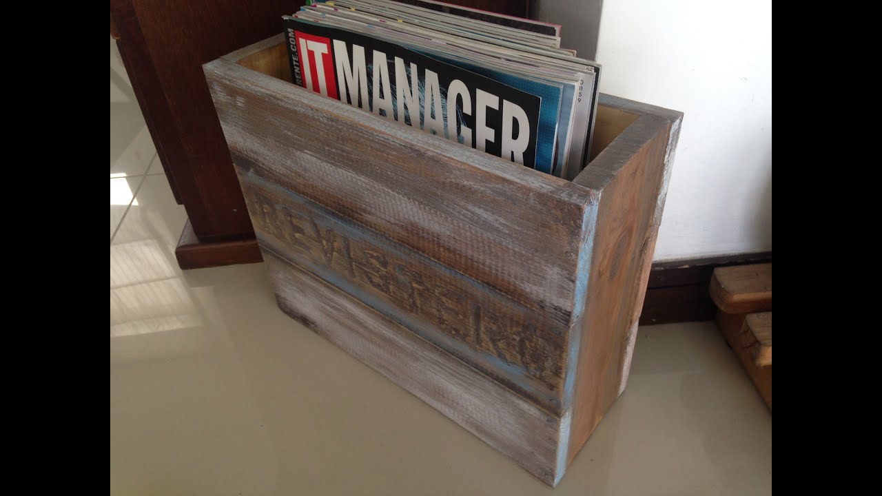 REVISTERO EN MADERA ENVEJECIDA / VINTAGE FACIL / * JIPLEO*