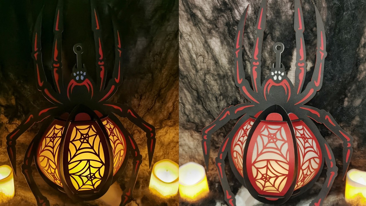 How to assemble a paper spider lantern