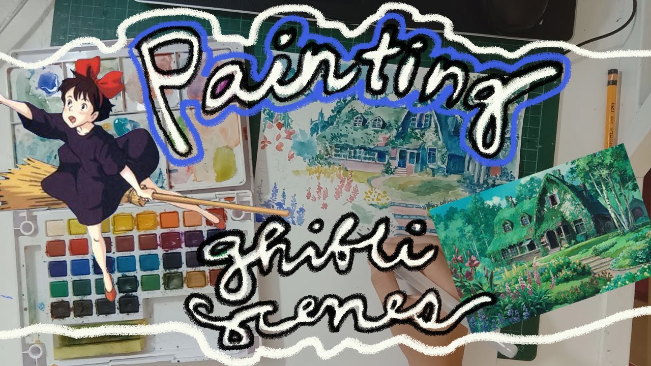 🎨Painting Studio Ghibli Scenes //  Kiki's house // watercolor