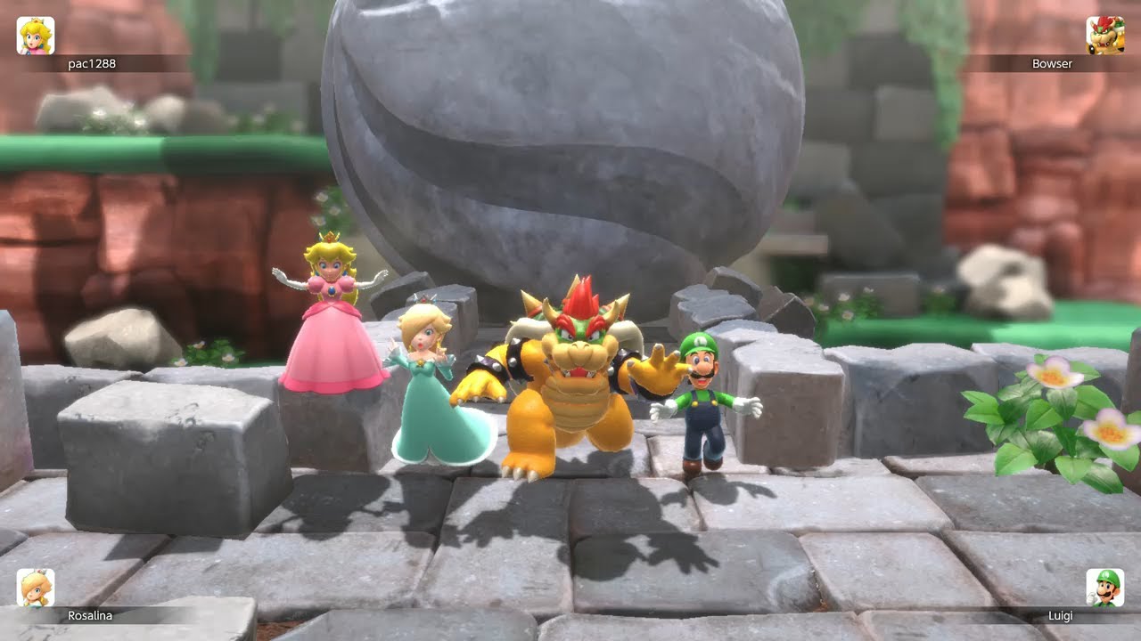 Super Mario Party Jamboree Minigame # 42 Peach vs Bowser vs Rosalina vs Luigi