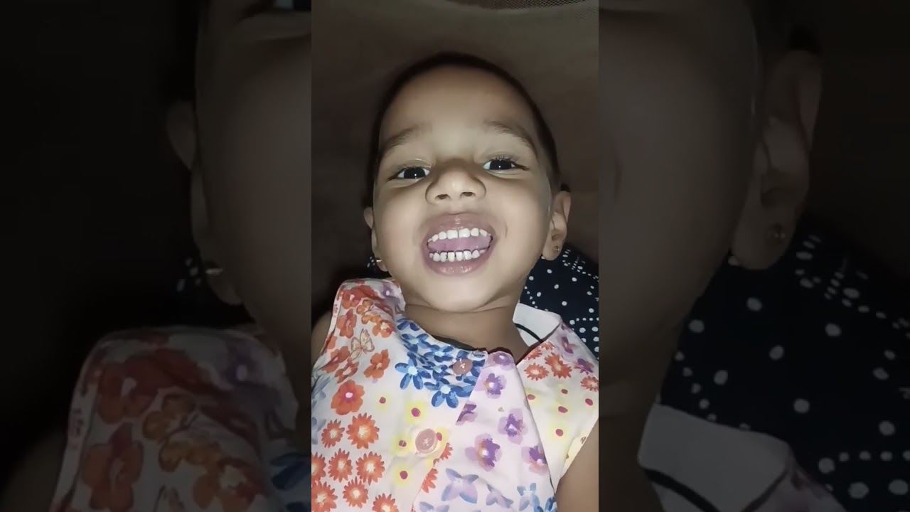 My daughter saying rhymes||2 year Amaira  telling Numbers and rhymes||in tv telugu