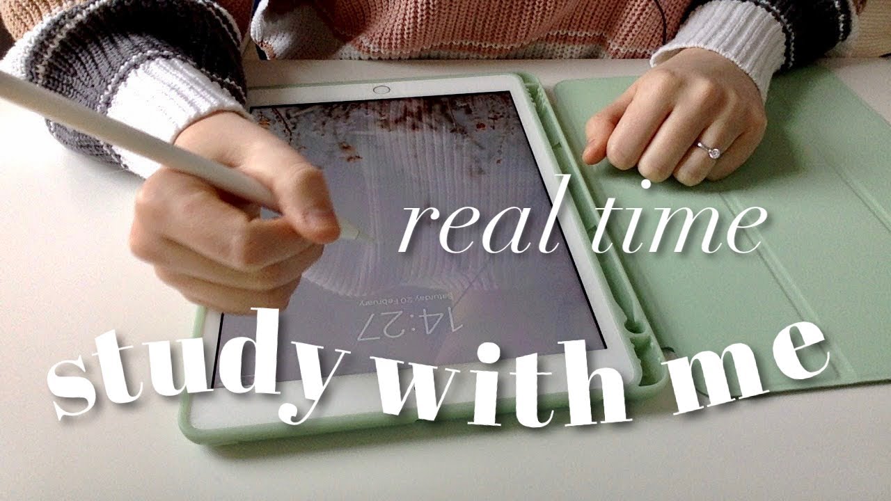 Live Study With Me (No Music, Background Noise) | Study With Me (Real Time) | Claudia's Edit