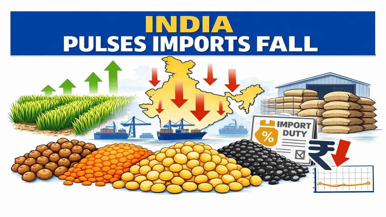 India&rsquo;s Pulses Imports to Drop 30% in FY26 | Yellow Peas Duty, Rupee & Stock Impact