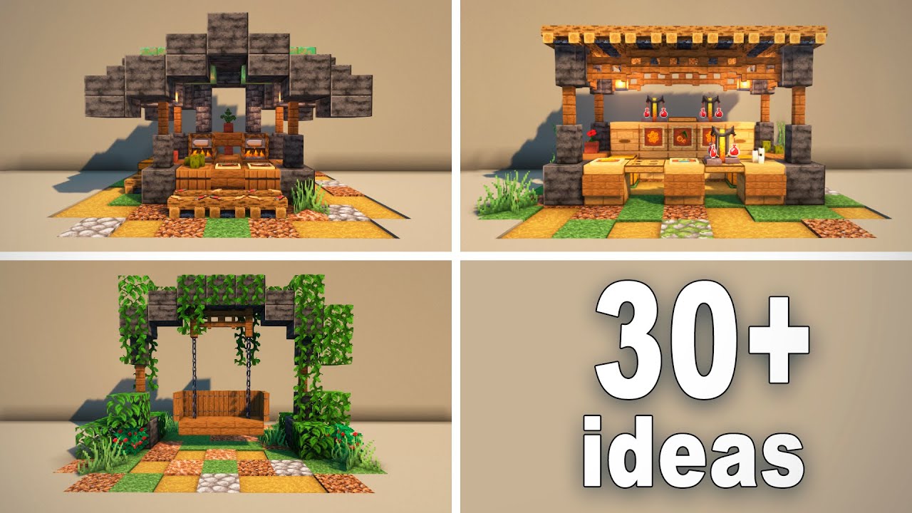 30+ Minecraft OUTDOOR Build Hacks for Village | Tutorial
