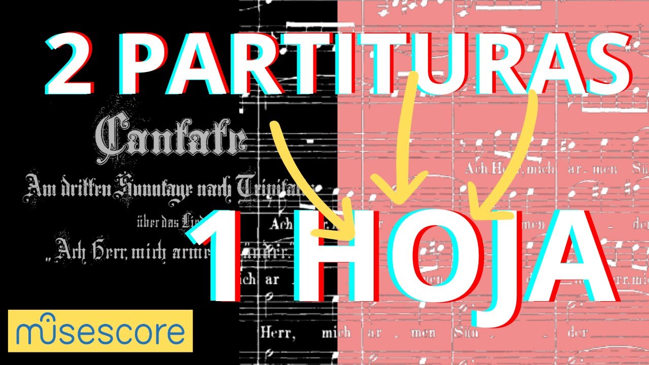 VARIAS PARTITURAS en UNA HOJA  en MuseScore 4