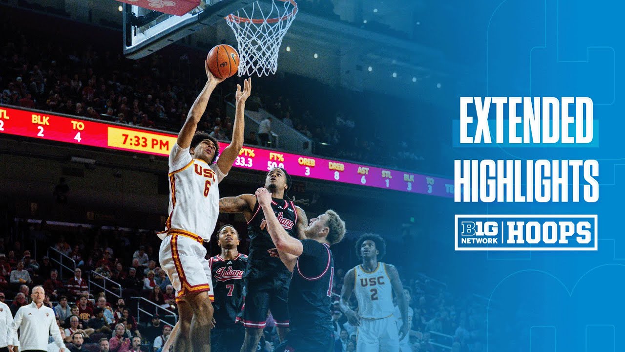 Indiana at USC | EXTENDED HIGHLIGHTS | Big Ten Men's Basketball | 02/03/2026