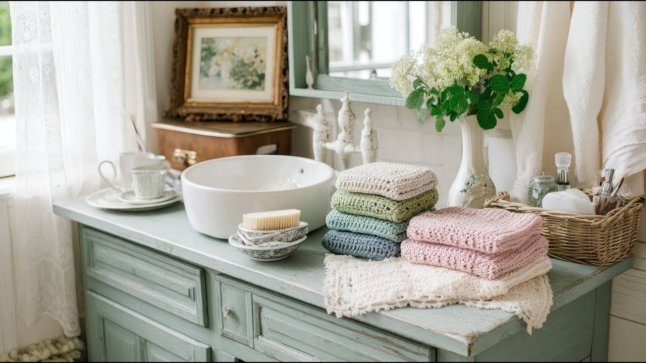 Cozy Shabby Chic Interiors Featuring Vintage Crochet Accents