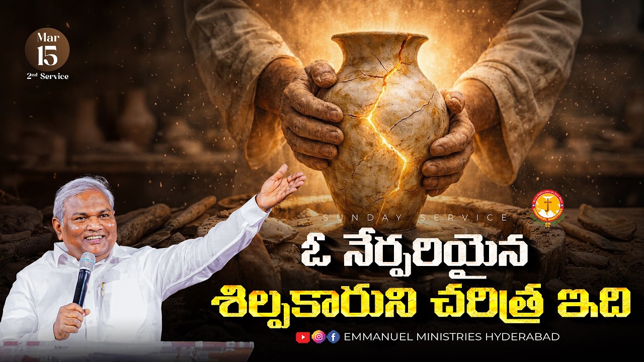 ఓ నేర్పరియైన శిల్పకారుని చరిత్ర ఇది|అద్భుతమైన సందేశం|Pas B.Jeremiah|EmmanuelMinistriesHyderabad live