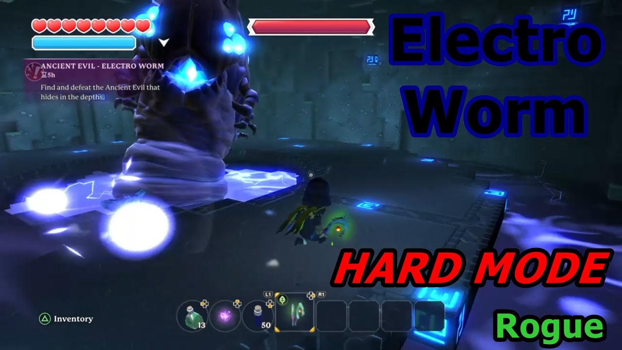 HARD MODE BOSS: Electro Worm | Rogue (Solo / No Damage) - Portal Knights