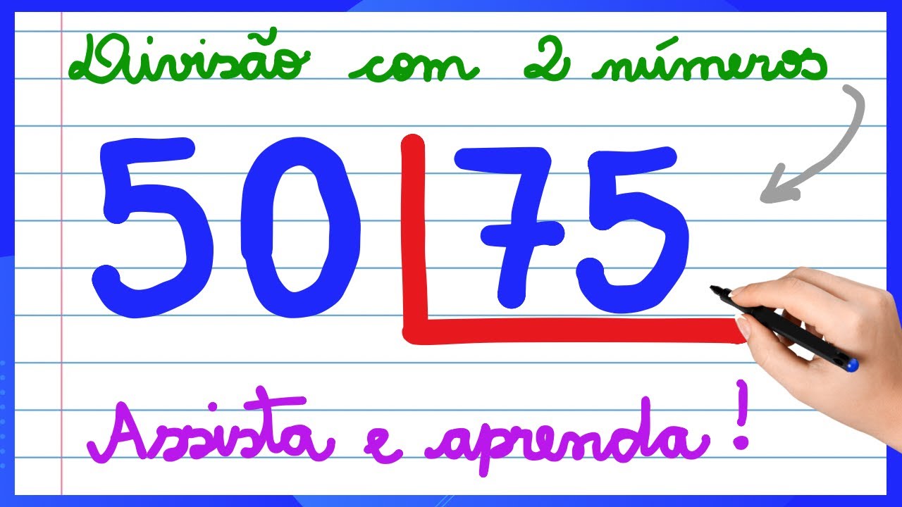 APRENDA COMO DIVIDIR PASSO A PASSO! EXPLICAÇÃO DE DIVISÃO COM 2 NÚMEROS PARA INICIANTES.