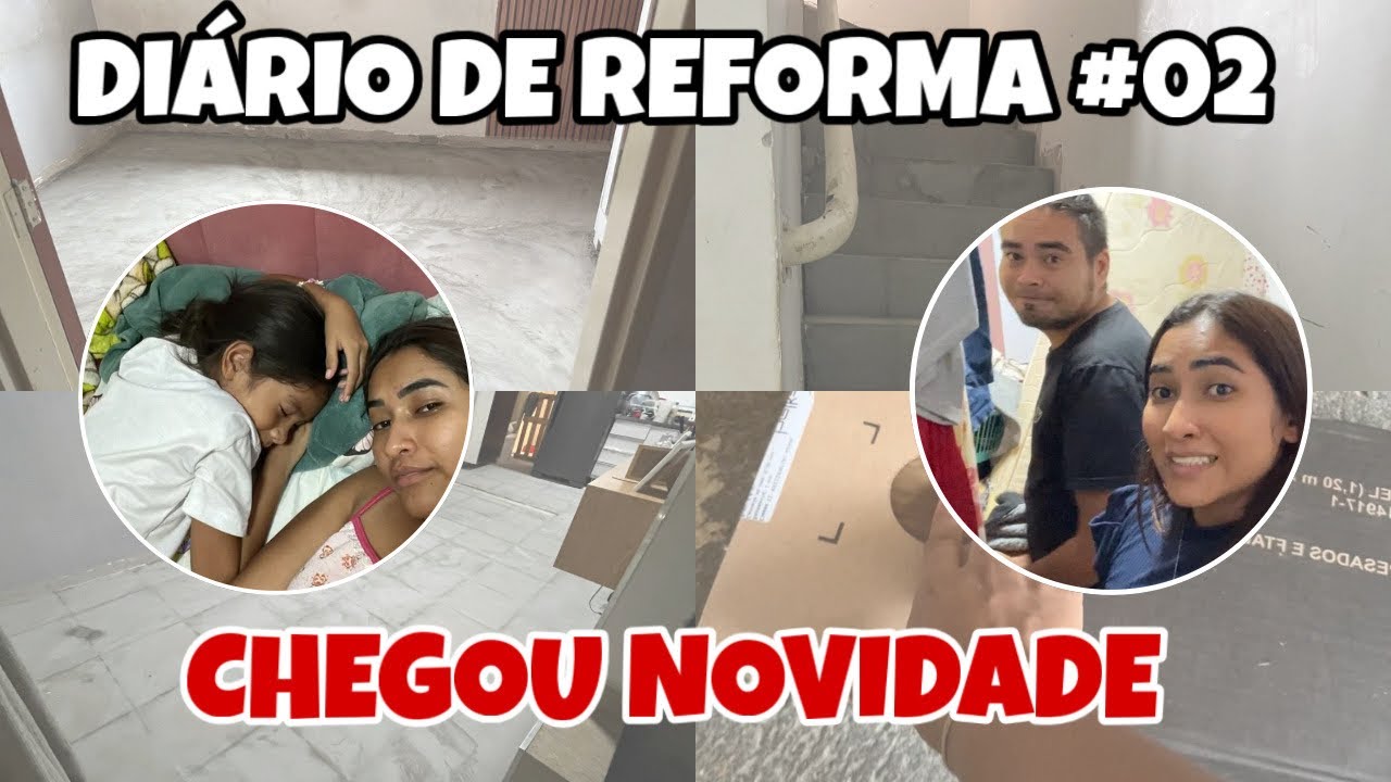 Vlog: Reforma em andamento|Dormindo em meio à obra| novidade 🏠