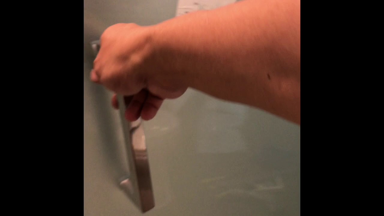 Frameless shower door hinges noise.