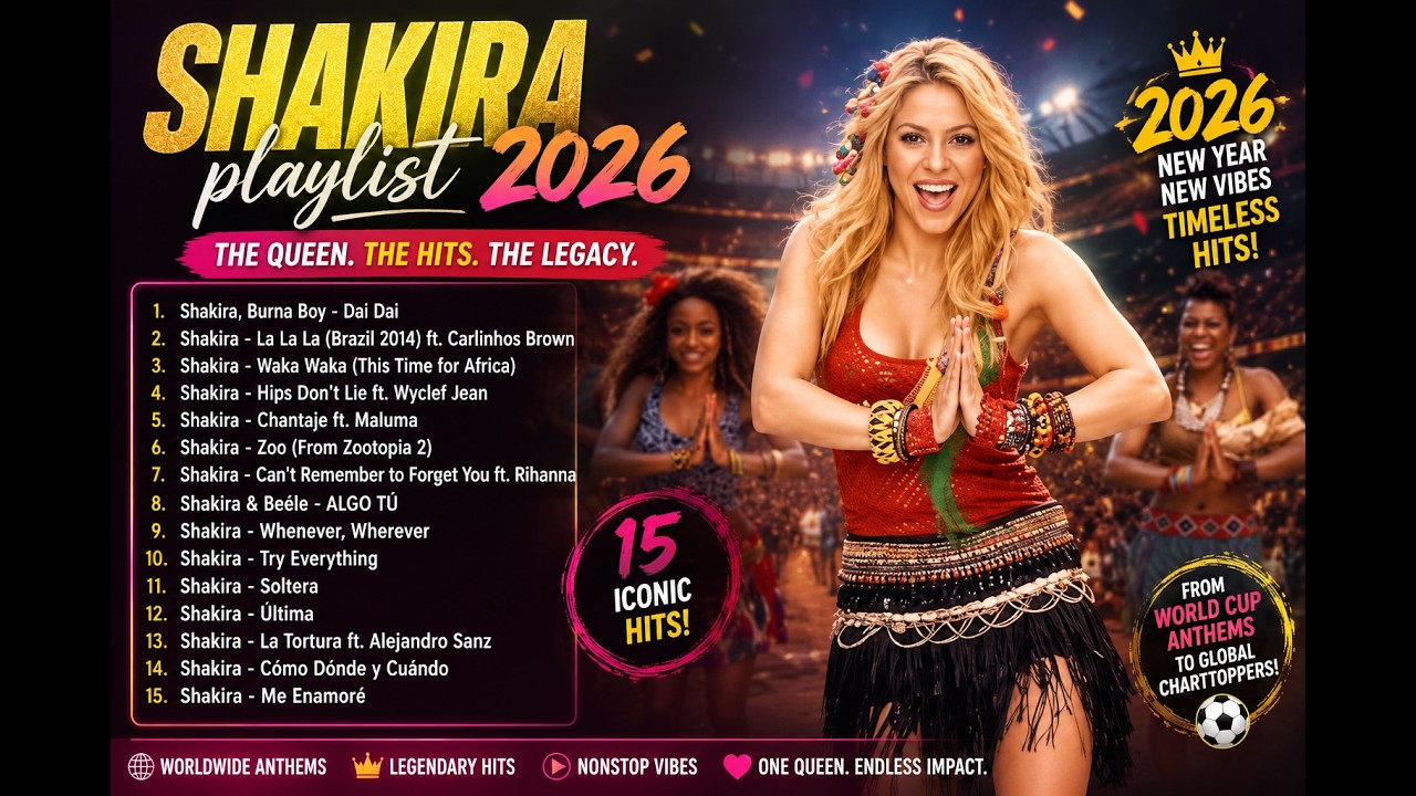 Shakira Greatest Hits 2026 🔥 |  Best Shakira Songs Playlist | Dai Dai | Waka Waka & More